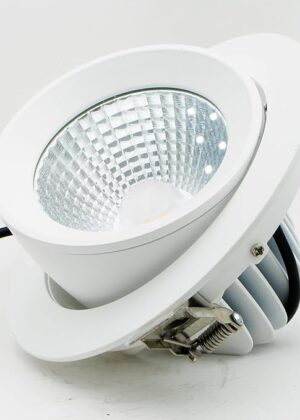 LX 865 30W White Round Zoom Deep Recessed COB Downlight Zoom Focus Light
