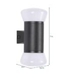 10W LX Black Up Down Bulkhead Wall Washer 459 Weather Proof Down Wall Decorative Light