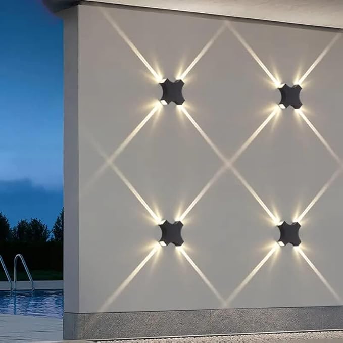 AP 7035 12W 4 Way Up Down Wall Decorative Light Black Aluminium Body Outdoor Wall Light - Image 4