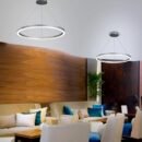 1200mm Round Ring Office Pendant Hanging Aluminium Profile Light 96W Round Hanging Suspended Light with Fulham Driver