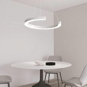 600mm White C Shape Ring Aluminium Hanging Profile Light 42W