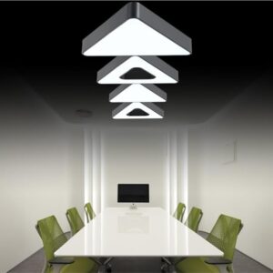 600mm Triangle Aluminium Moon Hanging Profile Light 45W