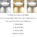 Ft Round Moon Office Hanging Light 96W  Aluminium Profile Suspended Office Light with Driver