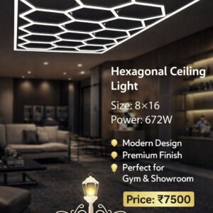 HEXAGONAL CEILING LIGHT 8X16 672W