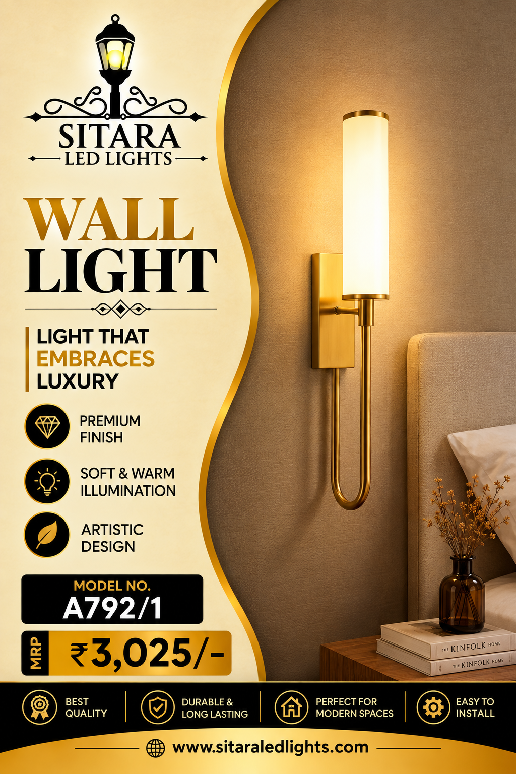 A792/1 – Premium Designer Wall Light
